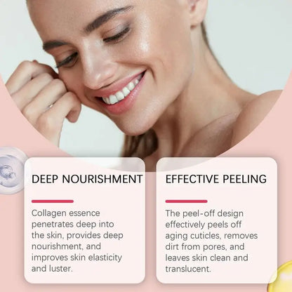 75Ml Collagen Peel-Off Mask, Night Wrapping Facial Mud Firming Mask Daily Face Skincare Deep Cleaning Skin-Peeling off Covers